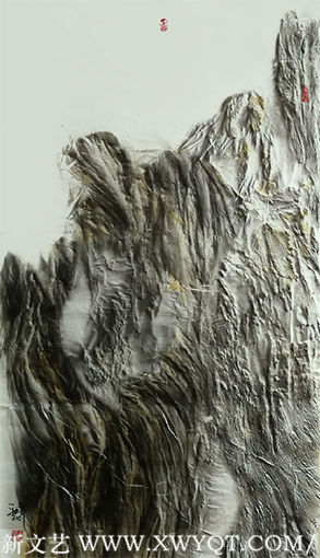 乐城麟作品 《按行五岳》 规格：138cmX69cm